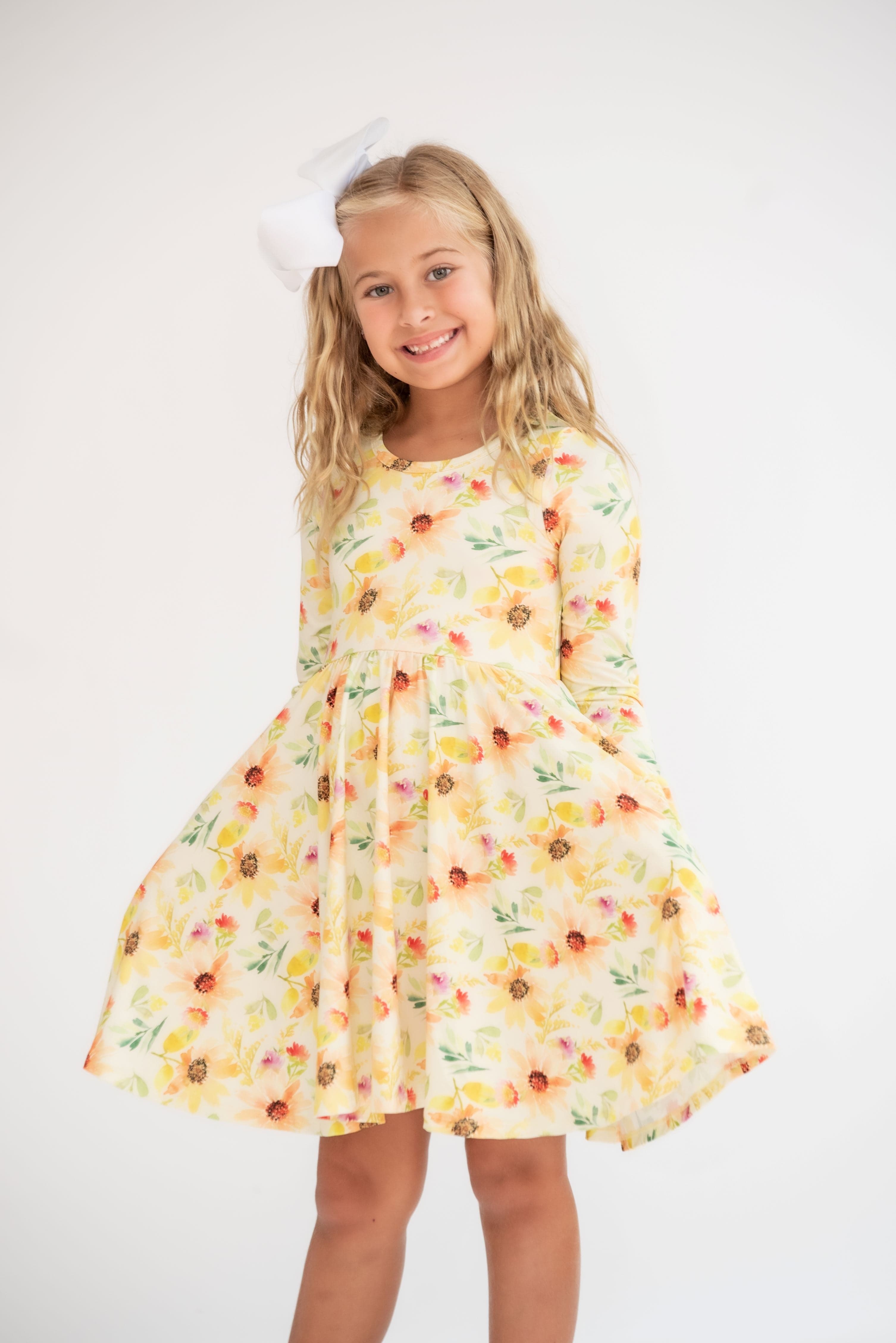Wonderland Winter Princess - Girls Long Sleeve Cloud Soft Twirl Dress ...