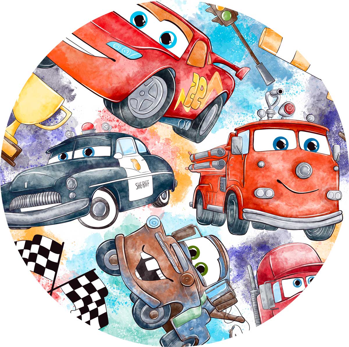 Disney Pixar Cars Static Stickers set of 2 for Other Cute Stuff