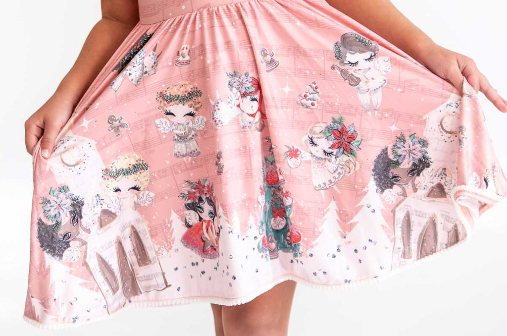 Angels Sing - Ava Girls Long Sleeve Twirl Hugs Dress - WINTER 2022