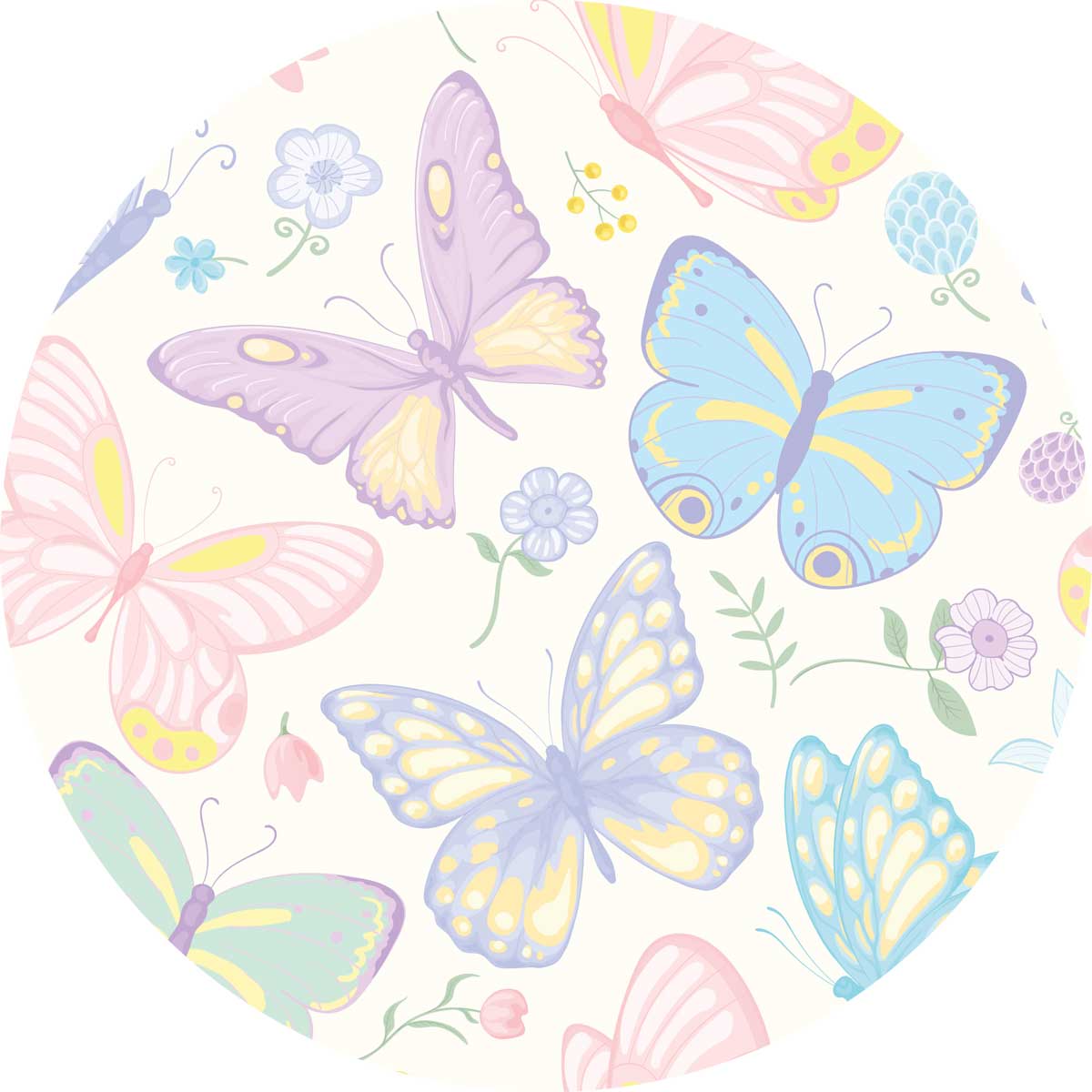 Pastel Butterfly Capri Leggings